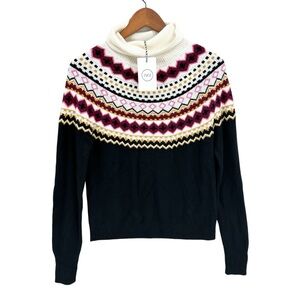 New 1901 Sweater Fair Isle Turtleneck Multi